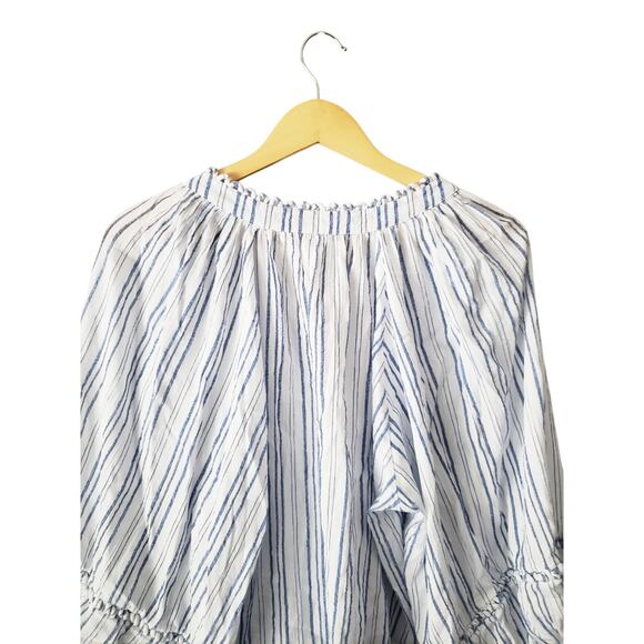 Apiece Apart Mitte Top Blue/White Stripes SIze 2X - Picture 6 of 10